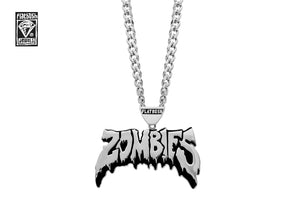 OG ZOMBIES NECKLACE IN BLACK SILVER.