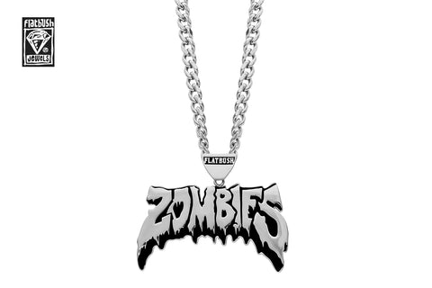 OG ZOMBIES NECKLACE IN BLACK SILVER.